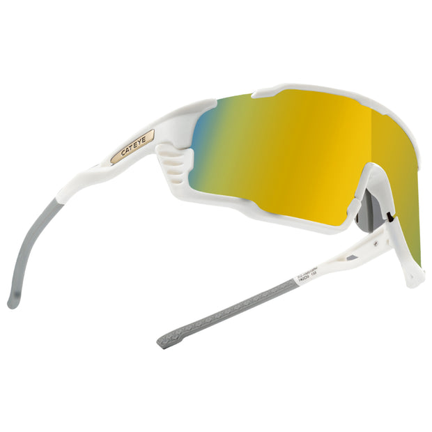Cateye Sunglasses, Polarized, Gray/White