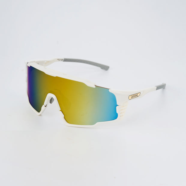 Cateye Sunglasses, Polarized, Gray/White