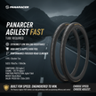 Panaracer Agilest Fast bicycle tire with product details on a dark background