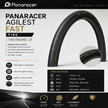 Panaracer Agilest Fast tire with specifications and branding on a white background