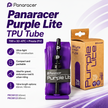 Panaracer Purple Lite TPU tube with packaging on a white background