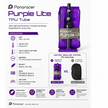 Panaracer Purple Lite TPU tube with specifications and features on a white background