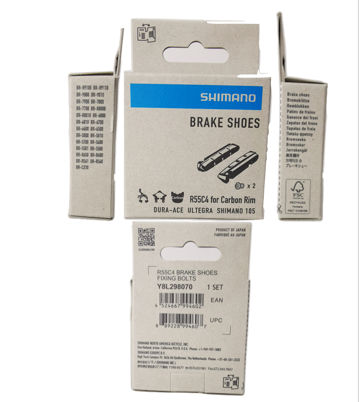 Shimano R55C4 Brake Shoes Set(Carbon Rim) , Pair , Y8L298070