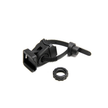 Black universal bike light mount with adjustable strap and removable locking ring.
