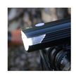 Cateye AMPP 2200 Front Light - Focused beam from Cateye AMPP 2200 providing strong light for night cycling in dark environments.