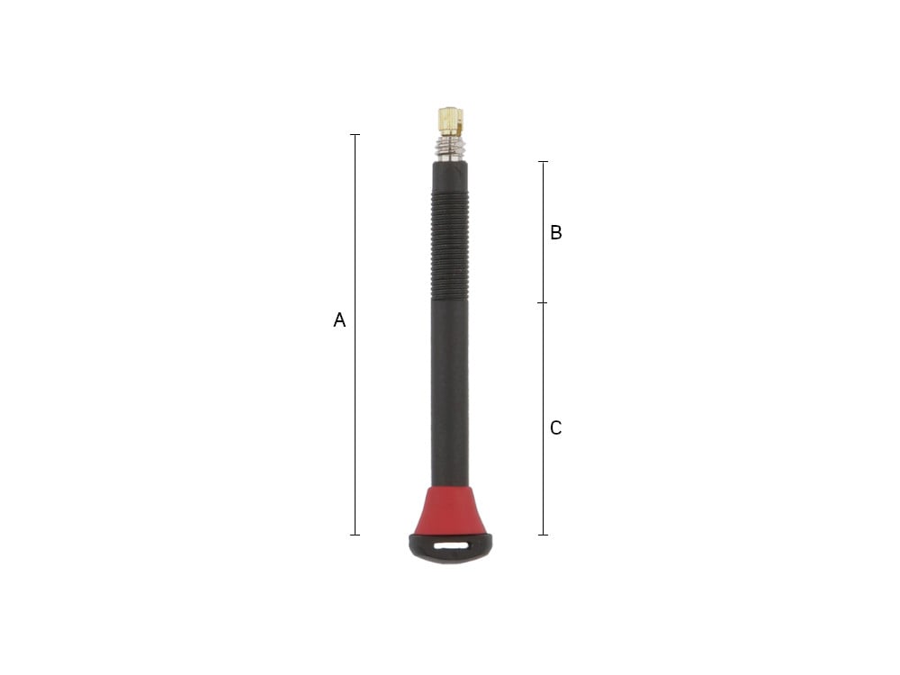 DTS TUBELESS VALVE ALU BLACK 36-48MM 1PC