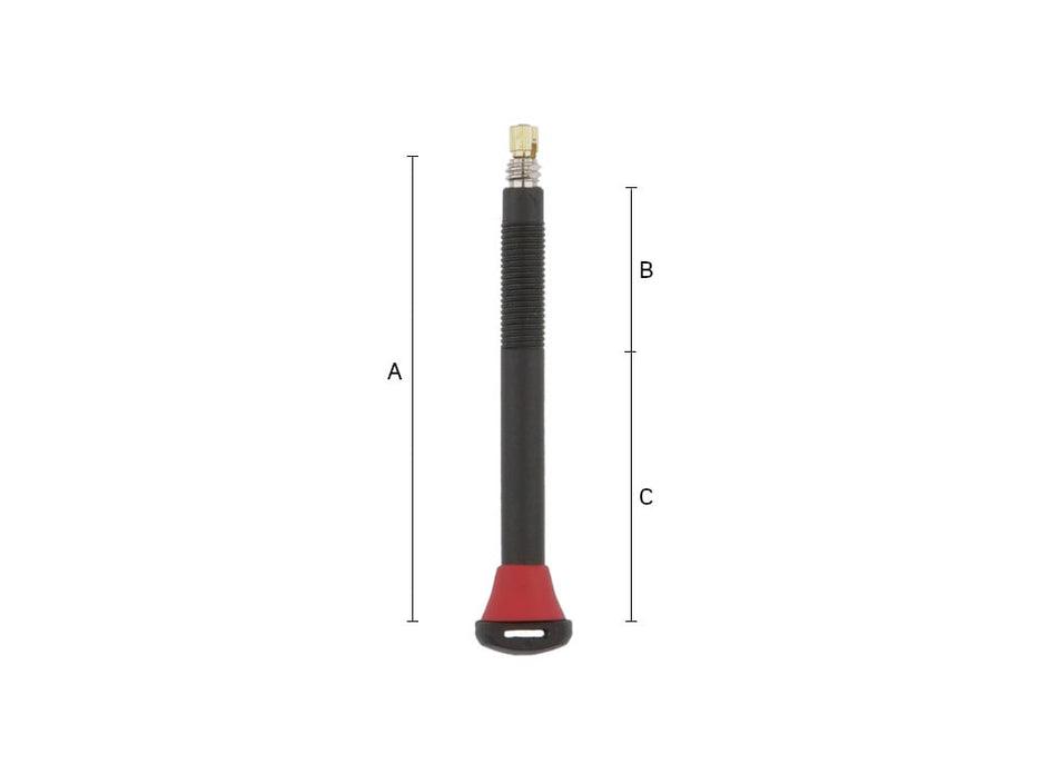 DTS TUBELESS VALVE ALU BLACK 36-48MM 1PC