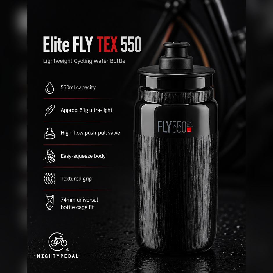 Elite FLY TEX 550 Lightweight Cycling Water Bottle