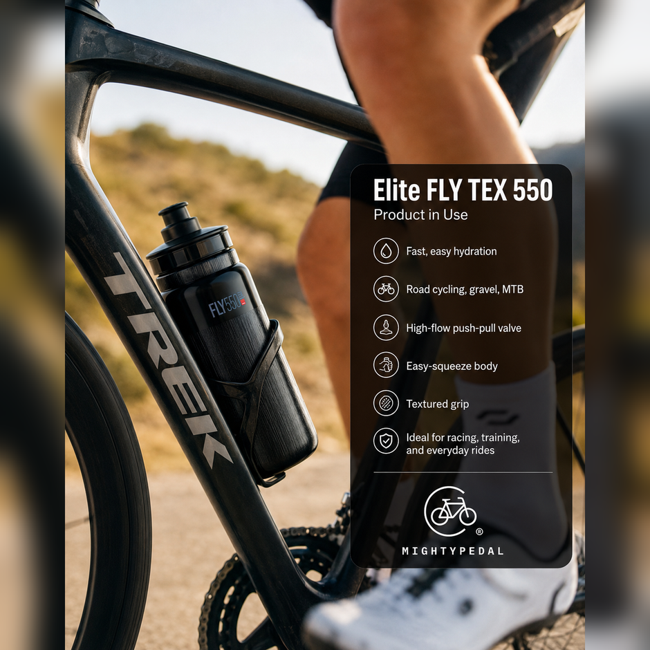 Elite FLY TEX 550 Lightweight Cycling Water Bottle