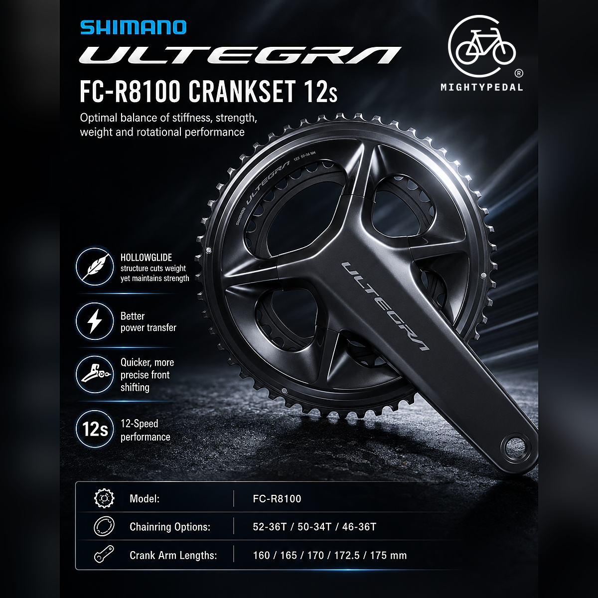 Shimano Dura-Ace Crankset 12S FC-R9200