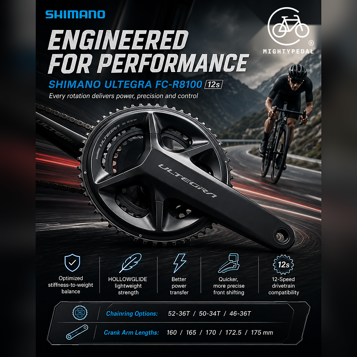 Shimano Dura-Ace Crankset 12S FC-R9200