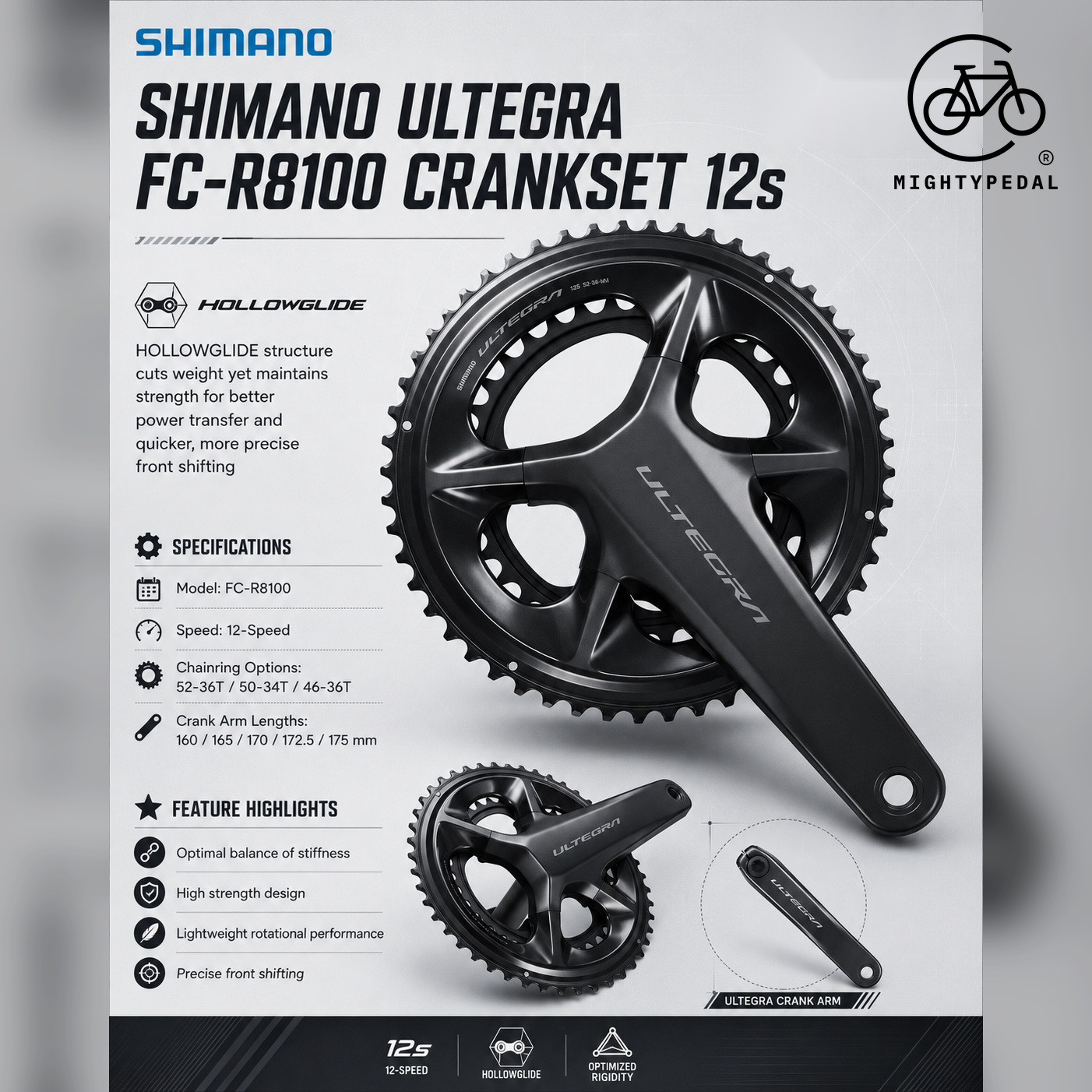 Shimano Ultegra Crankset 12s FC-R8100