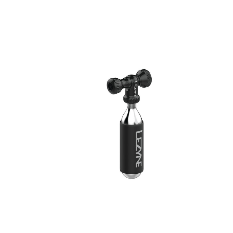 Lezyne Trigger Drive CO2 Inflator - Lightweight black CO2 inflator with adjustable valve for easy inflation, suitable for both Presta and Schrader valves.