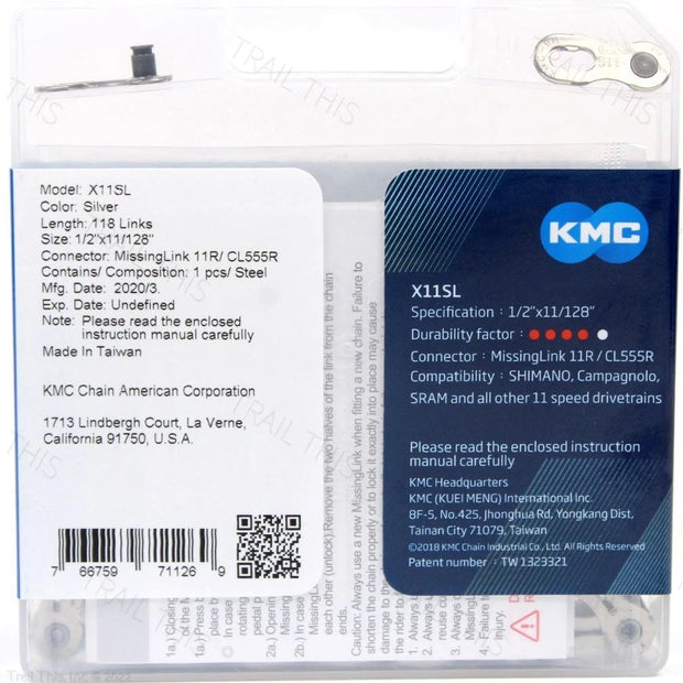 KMC X11SL Chain, 11spd, 116L
