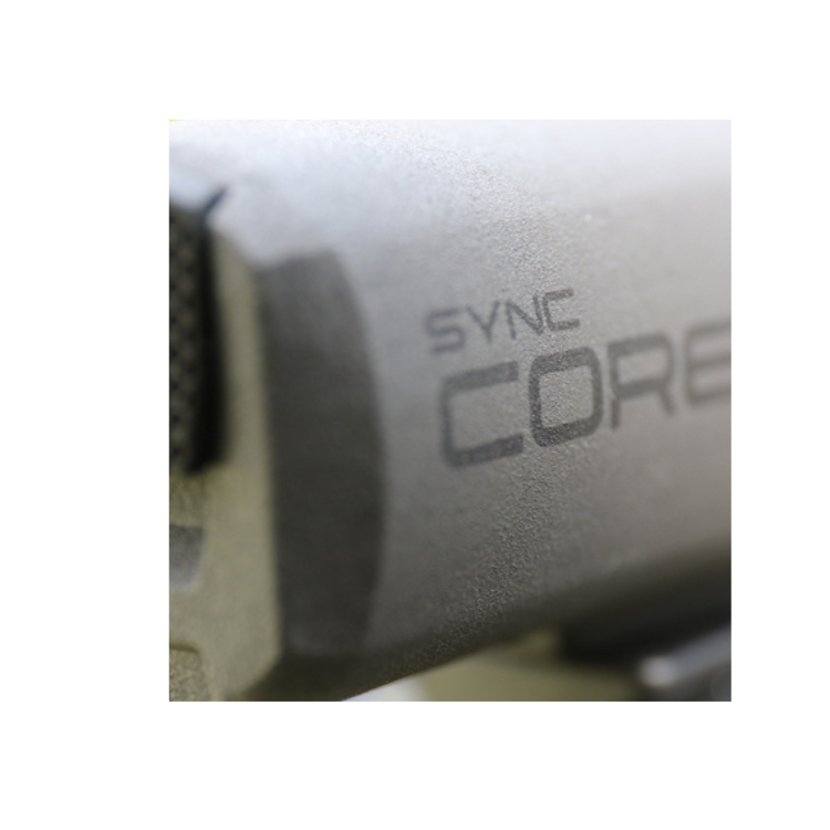Sync Core Bicycle Front Light Activation - A cyclist activating the Sync Core front bike light, offering bright illumination for safer riding at night.